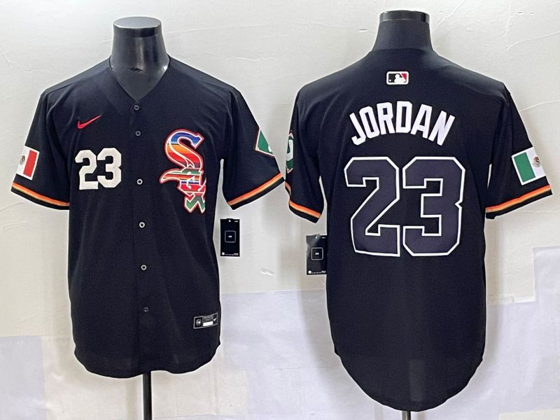 Men 2025 Chicago White Sox 23 Jordan Black Game Nike MLB Jersey style 53
